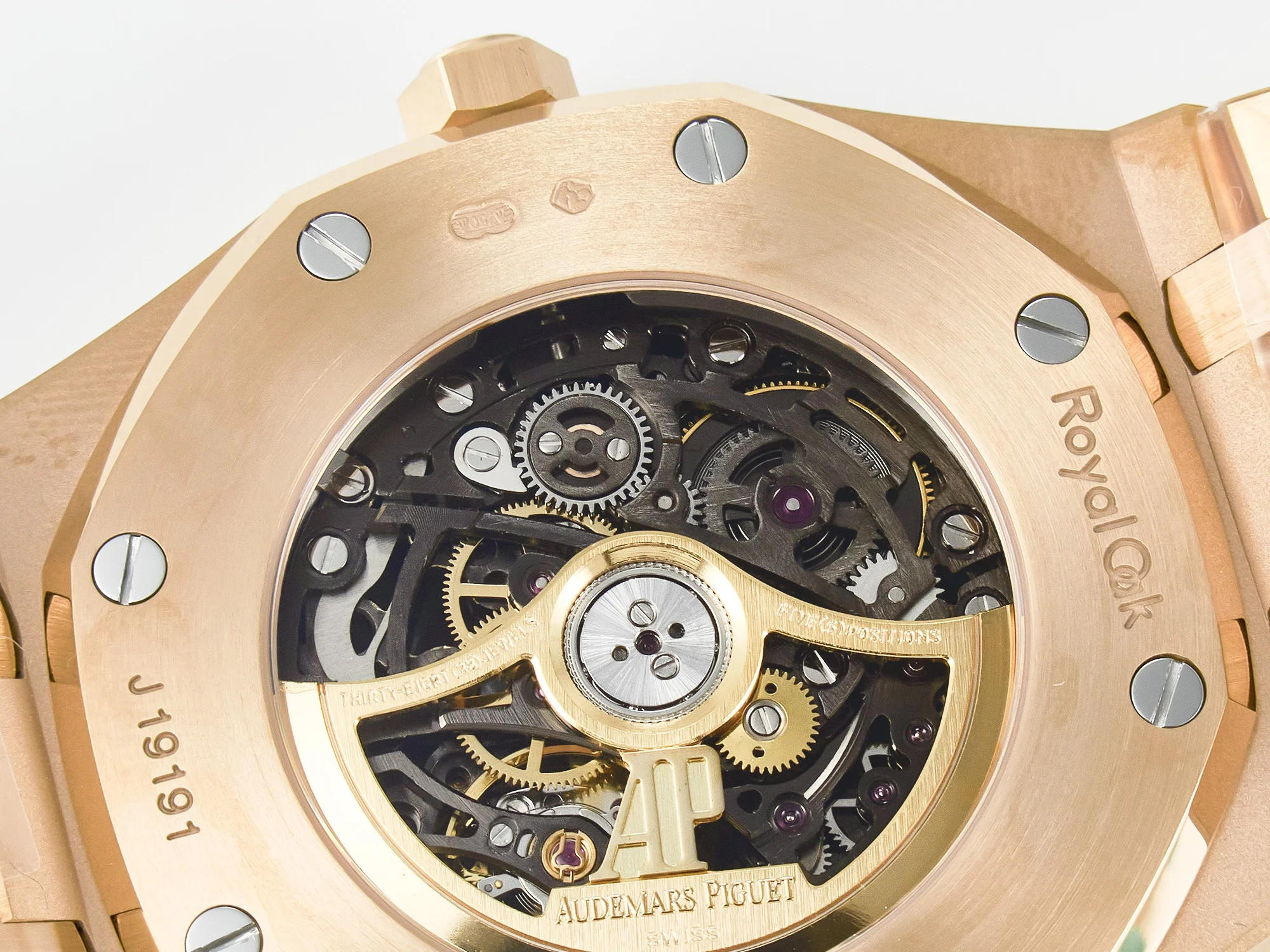 Royal Oak 41mm Skeleton 15407 RG ZF 1:1 Best Edition Skeleton Dial on RG Bracelet A3132
