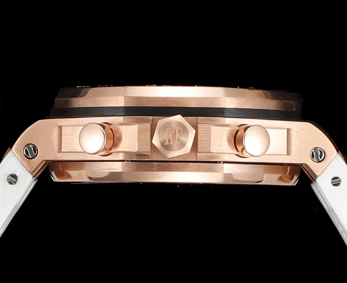 Royal Oak Offshore Selfwinding Chronograph 37mm White Dial in Rose Gold