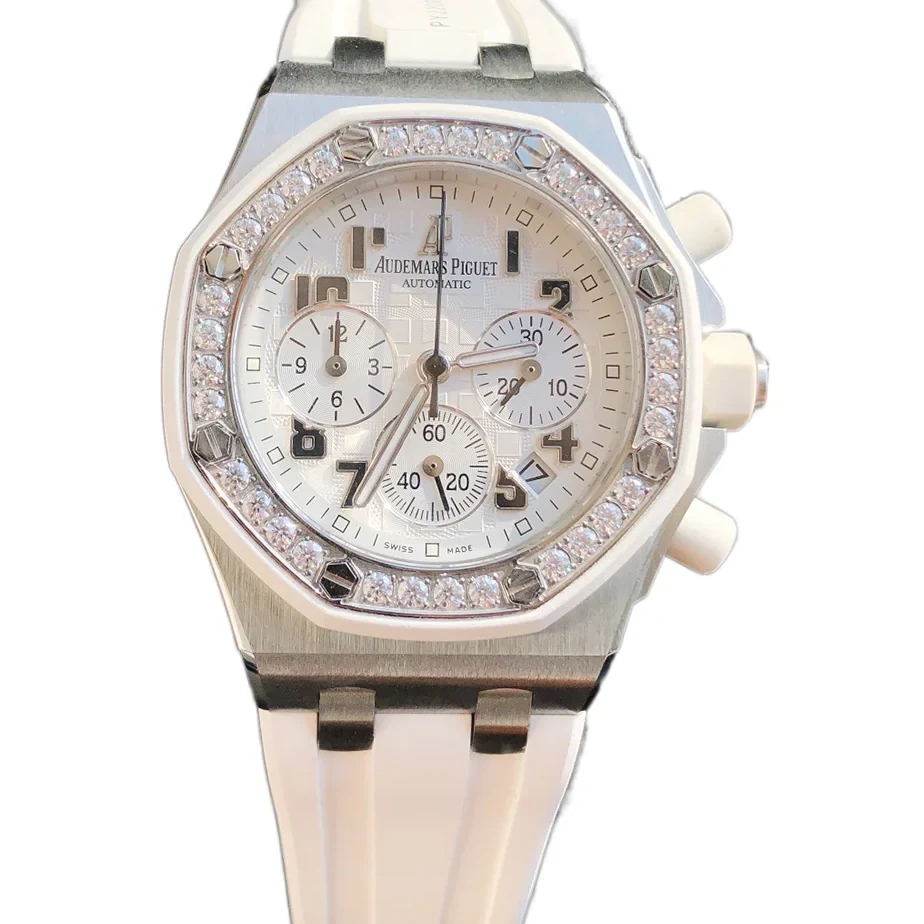 Royal Oak Offshore Selfwinding Chronograph 37mm White Dial in Steel 26231ST