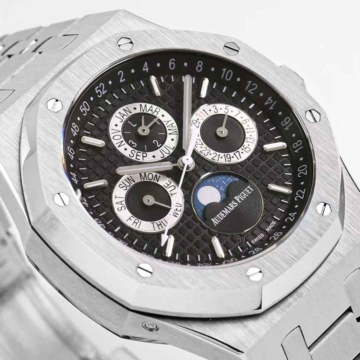 Royal Oak Perpetual Calendar 26613 Black Dial in Steel