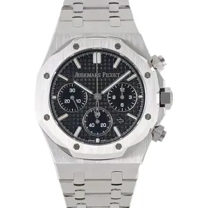 Royal Oak Self-Winding Chronograph Black Dial in Steel
