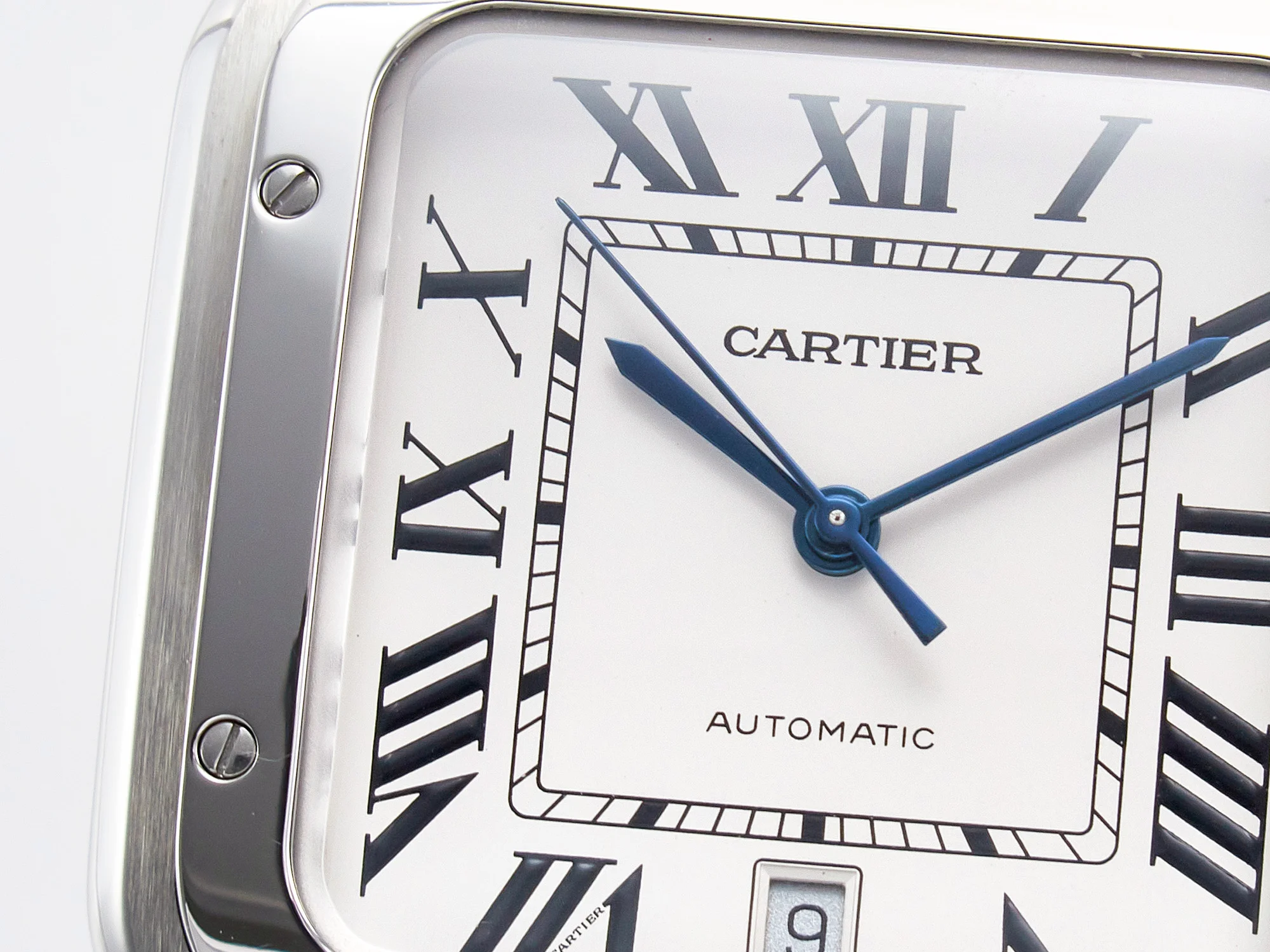Santos de Cartier 40mm SS BVF 1:1 Best Edition White Dial on SS Bracelet MIYOTA 9015