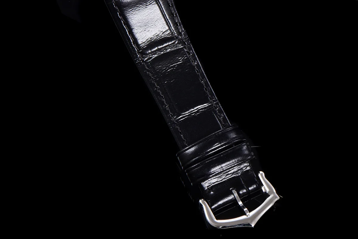 Santos-Dumont (Extra-Large) Silver Dial in Steel/Rose Gold on Black Leather Strap Ref. W2SA0017