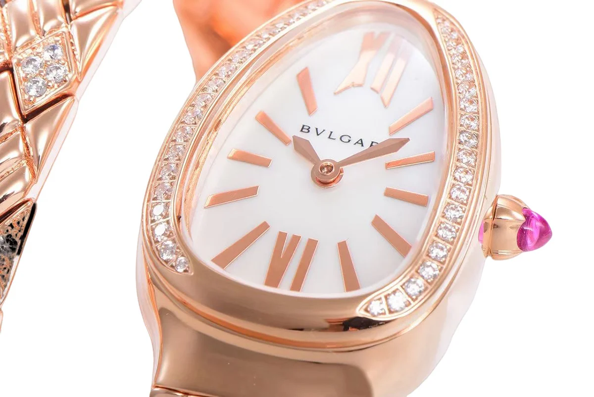 Serpenti Seduttori Watch White Dial in Rose Gold with Diamonds
