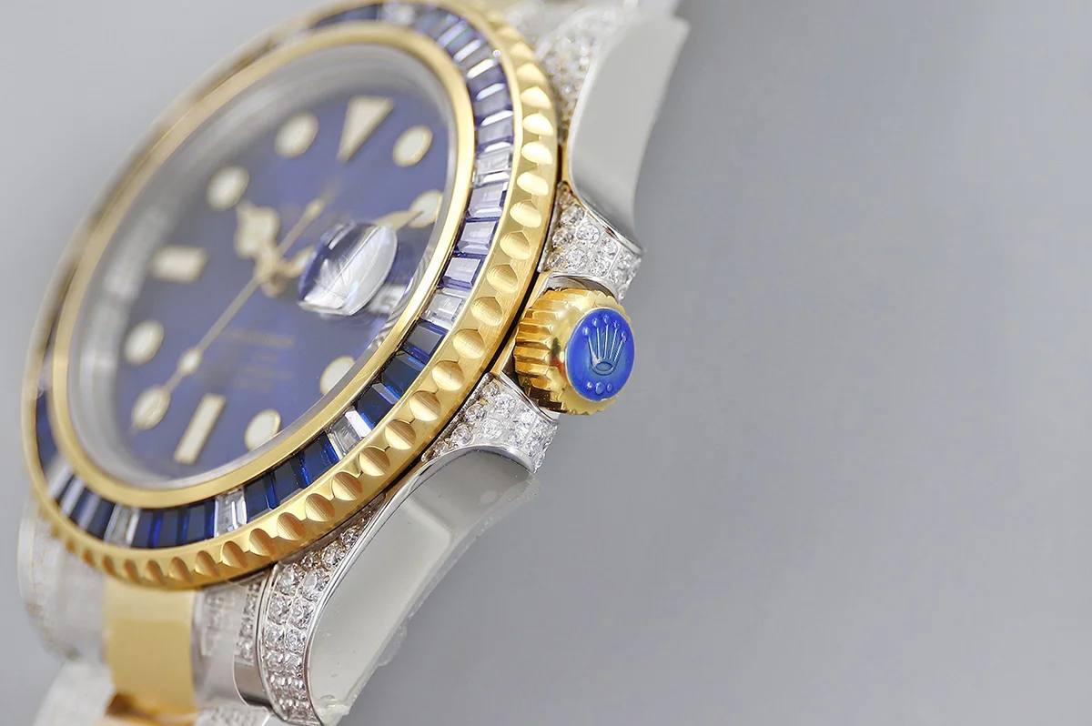 Submariner 116613LB Blue Dial in Steel/Yellow Gold with Diamonds Bezel