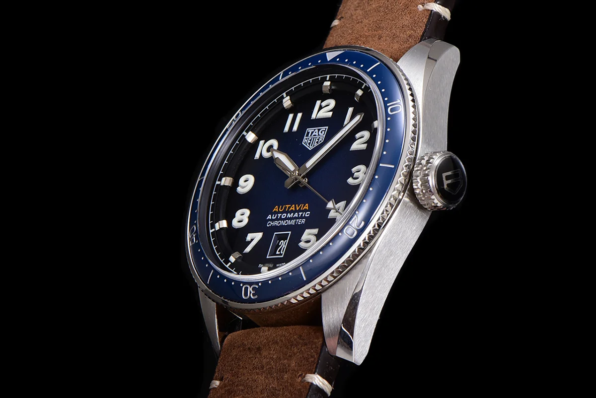 Tag Heuer Autavia Caliber 5 Blue Dial with Blue Ceramic Bezel on Nylon Strap