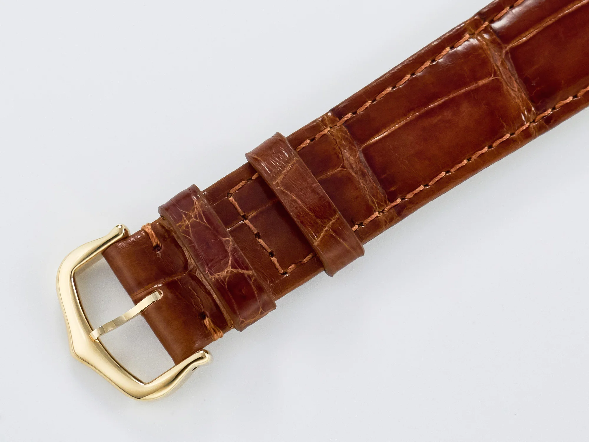 Tank Must Large YG 33.7mm DRF 1:1 Best Edition YG Dial on Brown Leather Strap Swiss Quartz