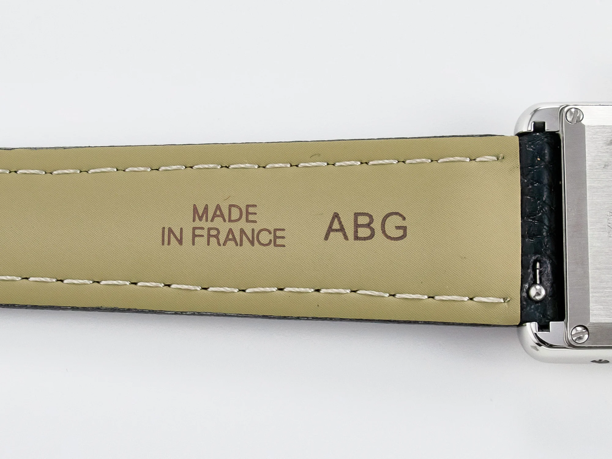 Tank Must Small SS 29mm DRF 1:1 Best Edition White Dial on Black Leather Strap Swiss Quartz