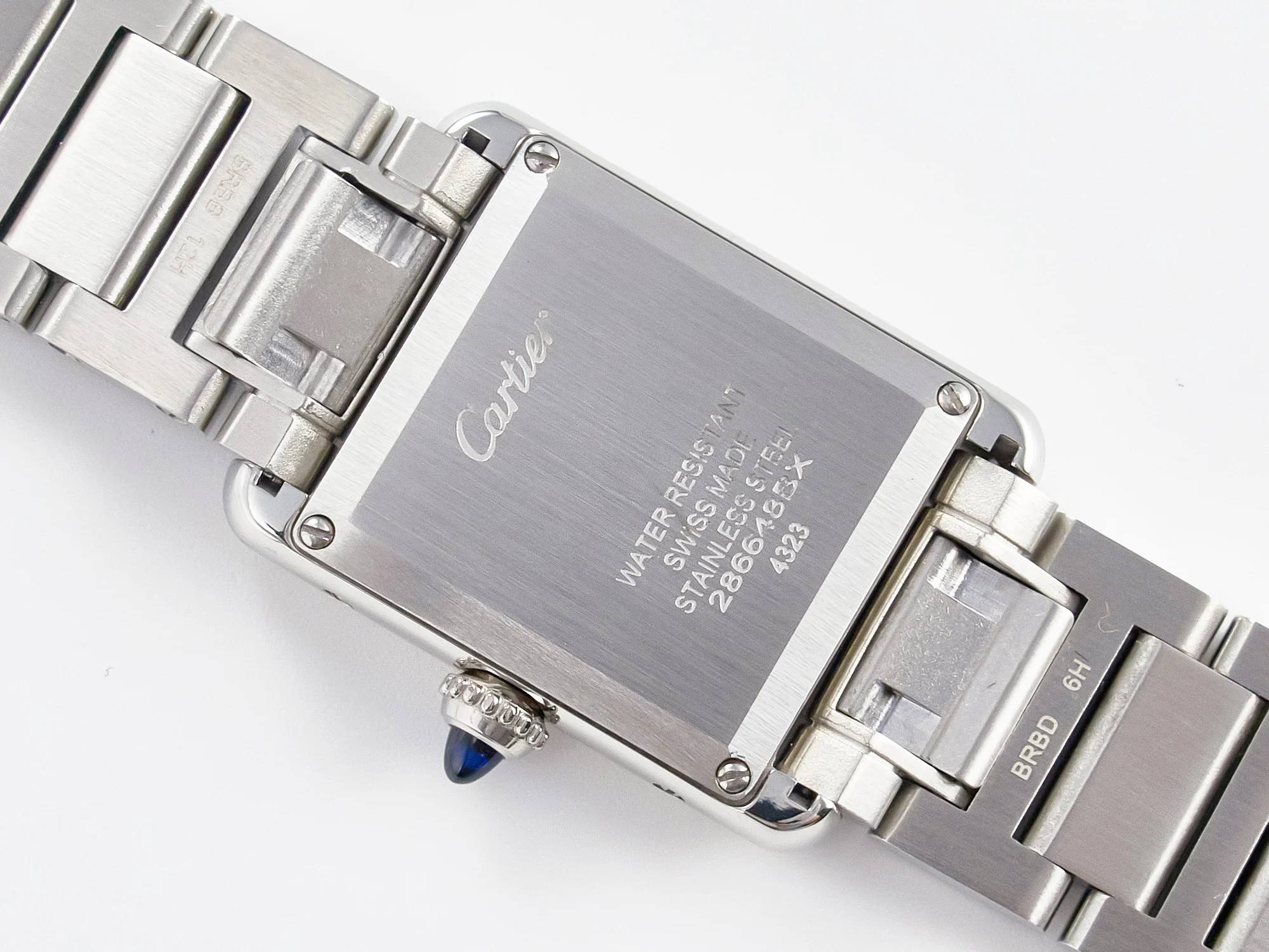Tank Must SS 33.7mm DRF 1:1 Best Edition White Dial on SS Bracelet Jap Quartz
