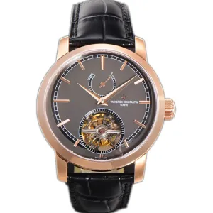 Traditionelle 14-Day Tourbillon Grey Dial in Rose Gold
