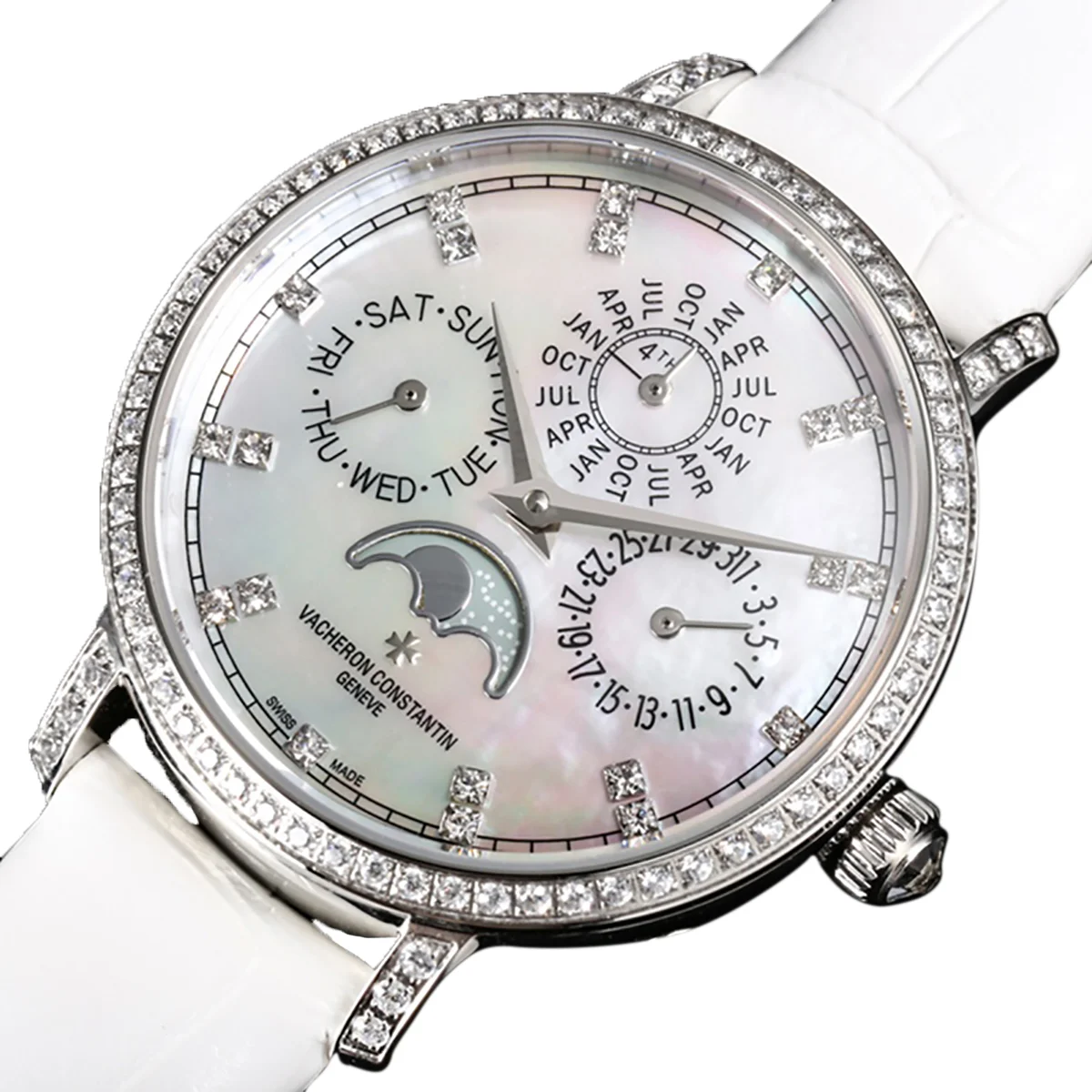 Traditionelle Perpetual Calendar Ultra-Thin 4305T/000G White Dial in White Gold