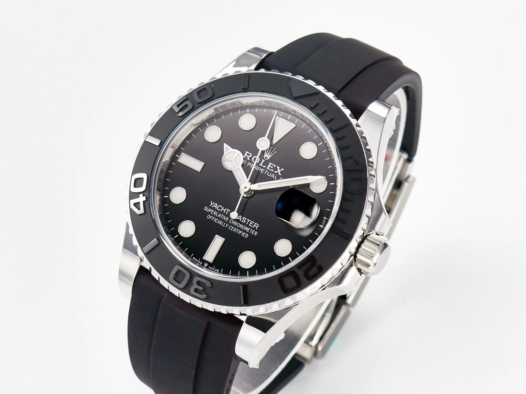 Yacht-Master 226659 ARF 1:1 Best Edition Black Ceramic Bezel on Oysterflex Rubber Strap VR3235 (Gain Weight)